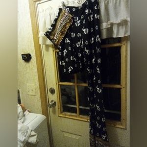 Mom/Baby safari wear!! Women's pants & baby robe both elephant & zebra cover-up